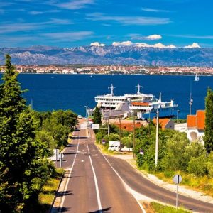 Island Of Ugljan Ferry Port And Zadar View