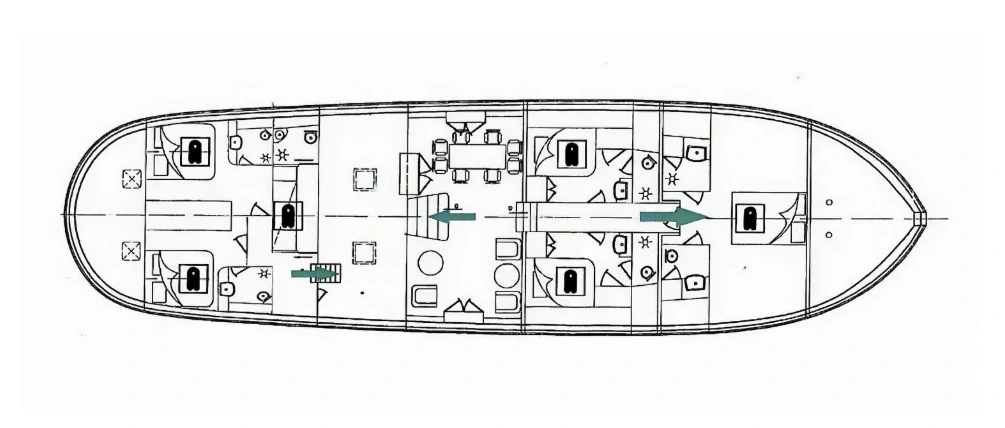 Vollcharter Kreuzfahrt mit Gulet Summer Princess ab Split 1 summer princess deckplan